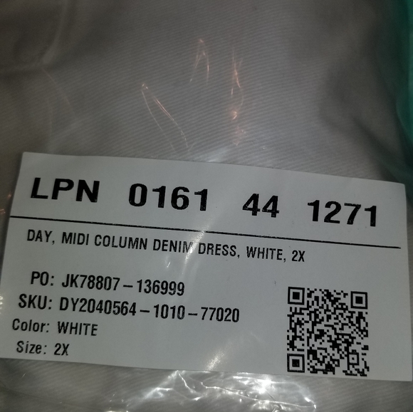 Just Fab White Denim dress - Picture 3 of 5